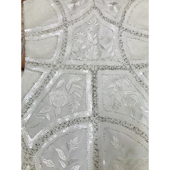 NWOT Lulus Spread Your Shine White Sequin Embroidered Bodycon Dress SZ XS Party - Picture 6 of 8